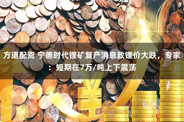 方道配资 宁德时代锂矿复产消息致锂价大跌，专家：短期在7万/吨上下震荡