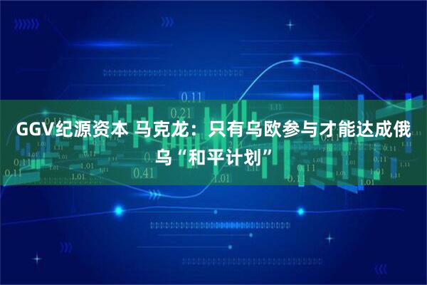 GGV纪源资本 马克龙：只有乌欧参与才能达成俄乌“和平计划”