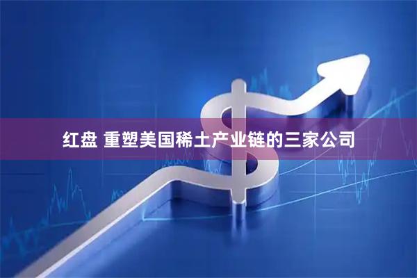 红盘 重塑美国稀土产业链的三家公司